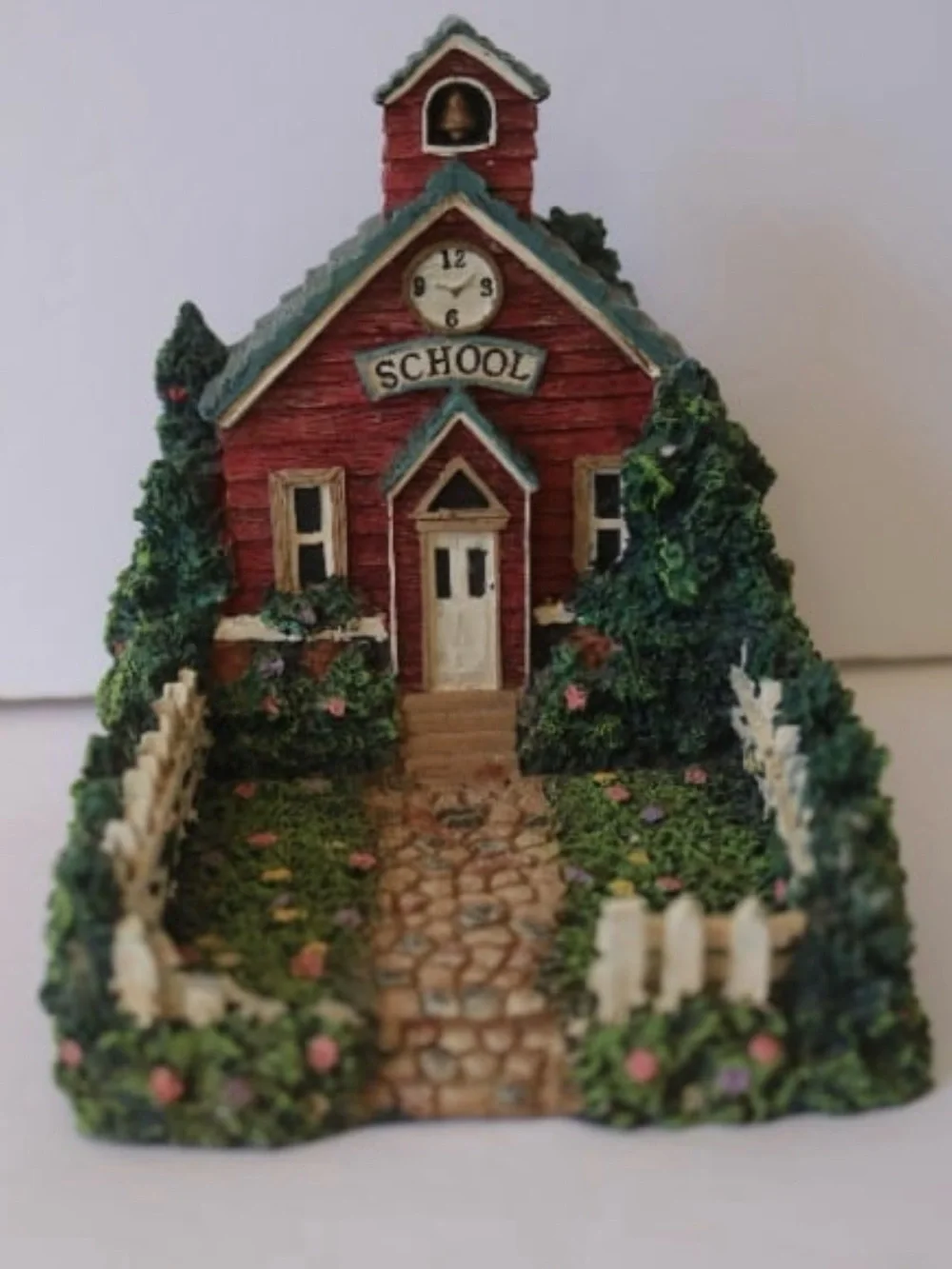 Vintage Detailed Resin School House Sticky Note Holder
